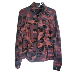 Lululemon Camo Define Jacket size 6 Heritage 365/Incognito Smoky Red Night Sea